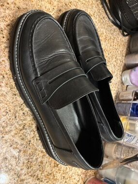 Aster Lug Sole Loafers, Black, Size 10